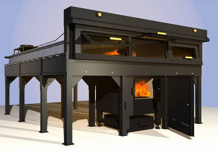 Images conception four à bois