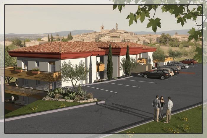 Illustration 3D petit immeuble vue 1