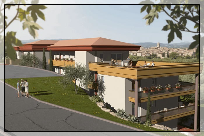 Illustration 3D petit immeuble vue 2