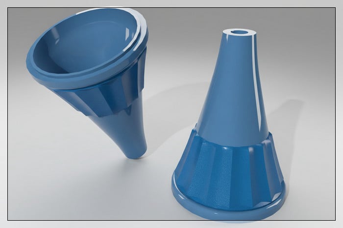 Images fichier 3D pour injection plastique