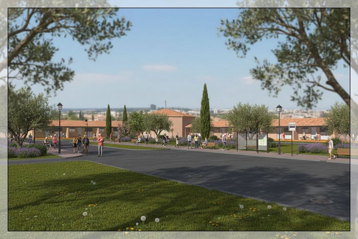 Perspective 3D maison de retraite vue 1