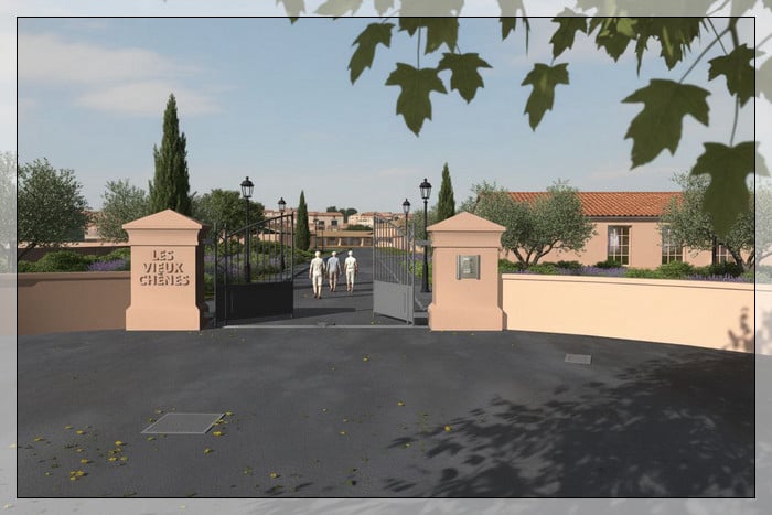 Perspective 3D maison de retraite vue 3