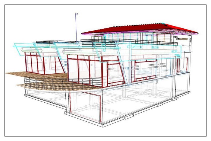 DXF maison d'architecte